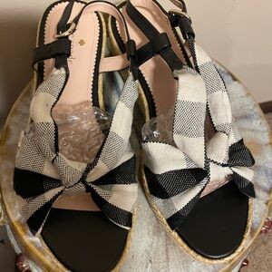 Kate Spade Black and White Checkered Women's Sandals